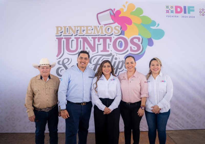 Lanza Gobierno del Estado, a través del DIF Yucatán y la SEPASY, el programa “Pintemos Juntos San Felipe”