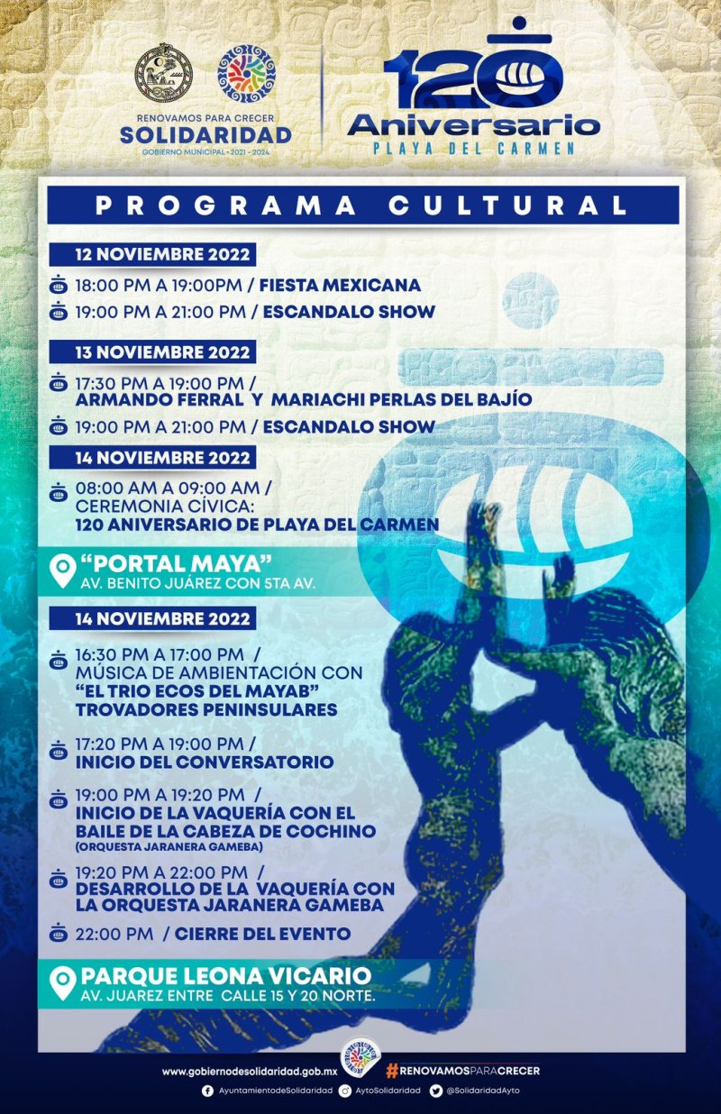 Lili Campos invita a festejos por el 120 aniversario de Playa del Carmen