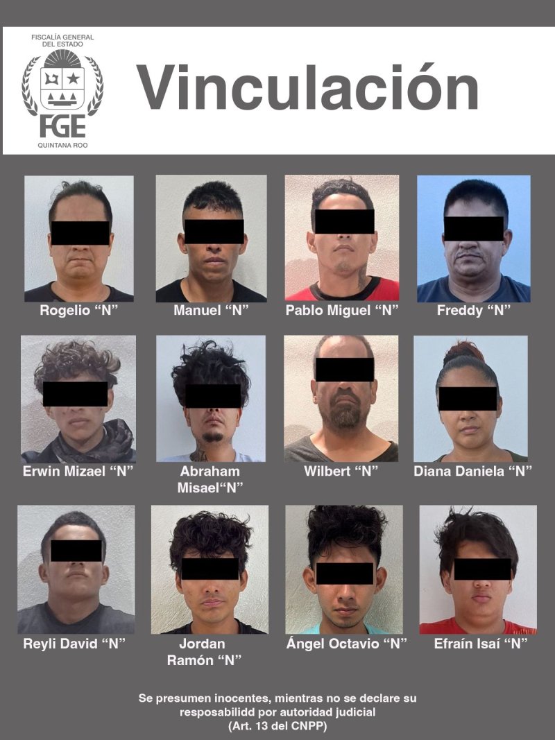 Logra Fiscalía vinculación a proceso para 12 personas por narcomenudeo en Benito Juárez y Playa del Carmen