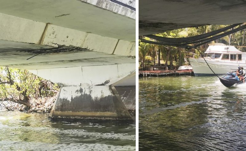 Mal estado del puente Pok Ta Pok; un peligro para turistas y benitojuarenses