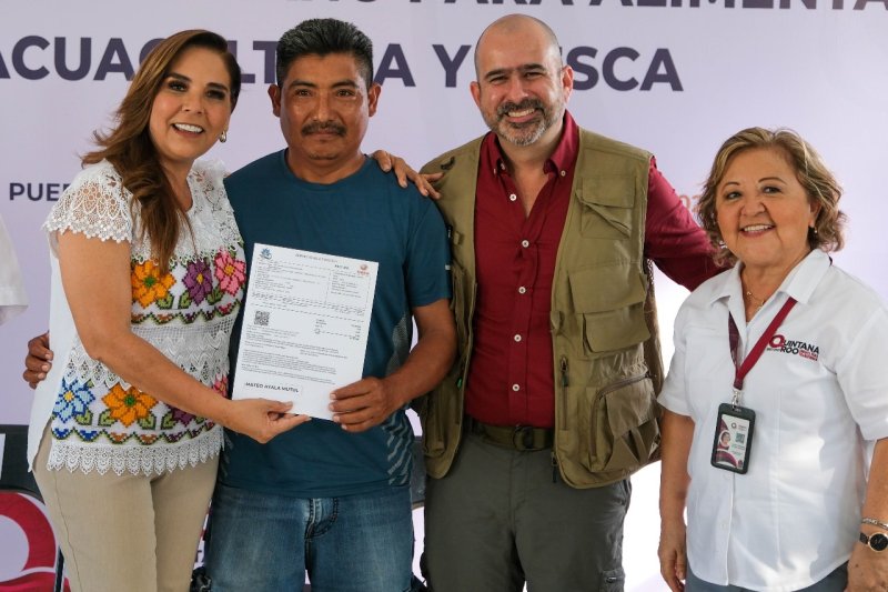 Mara Lezama entrega más de 6.6 mdp en apoyos a pescadoras y pescadores de cooperativas, tras 10 años de abandono
