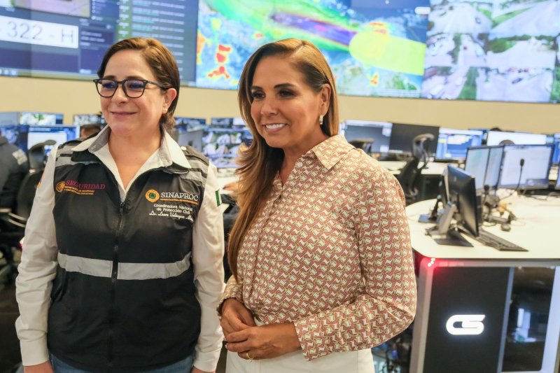 Mara Lezama y la Coordinadora Nacional de Protección Nacional encabezan acciones ante la llegada del Huracán “Beryl”