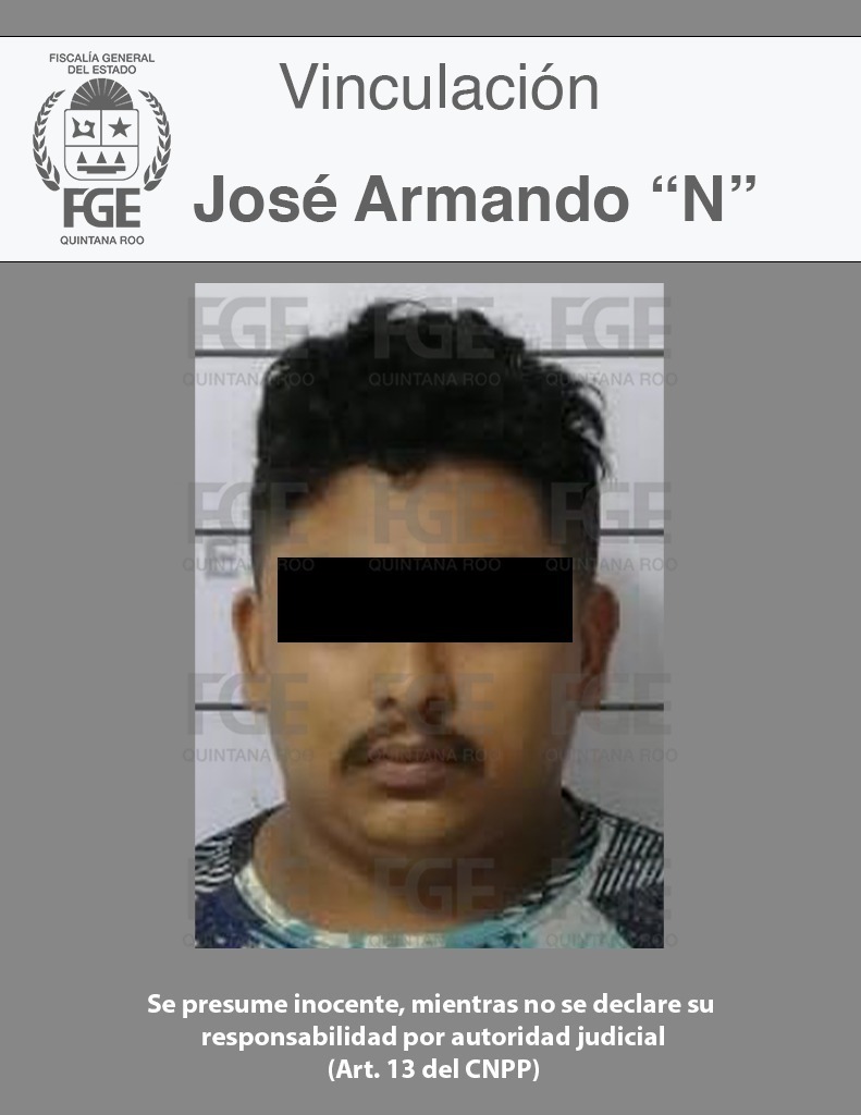 Obtiene FGE de Quintana Roo vinculación a proceso para un masculino por homicidio calificado y otros delitos en José María Morelos