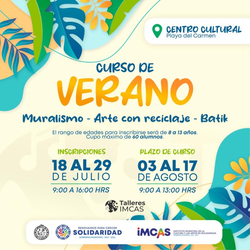 Para el disfrute de la niñez, el gobierno municipal reactiva cursos de verano