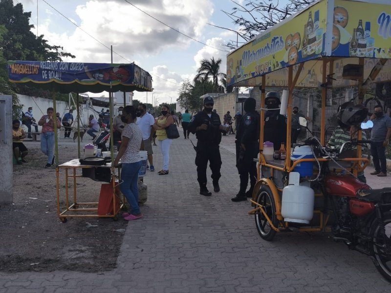 Policías hacen acto de presencia en la Zona Continental