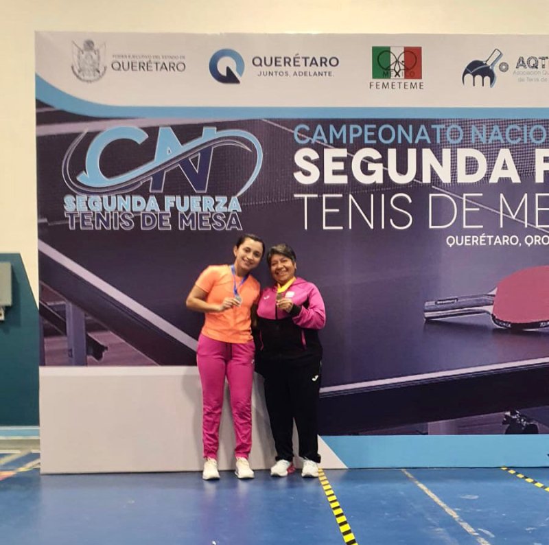Quintana Roo gana doble medalla de plata en Campeonato Nacional de Segunda Fuerza de Tenis de Mesa