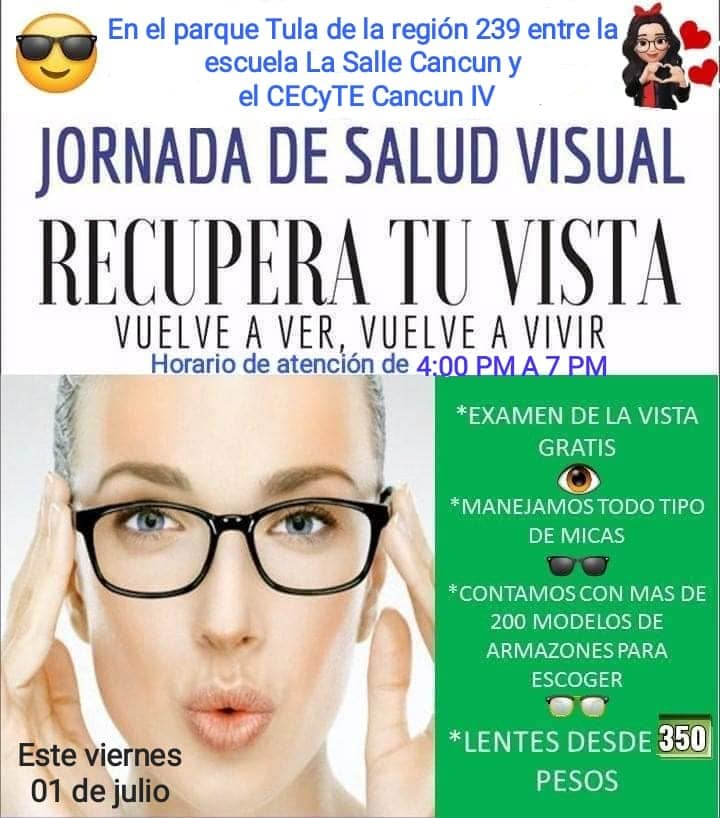 ¡Recupera tu vista!, jornada de salud visual en Cancún