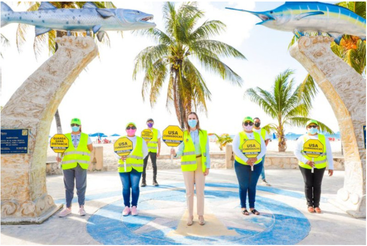Refuerzan en Isla Mujeres presencia de los «Chalecos Amarillos»