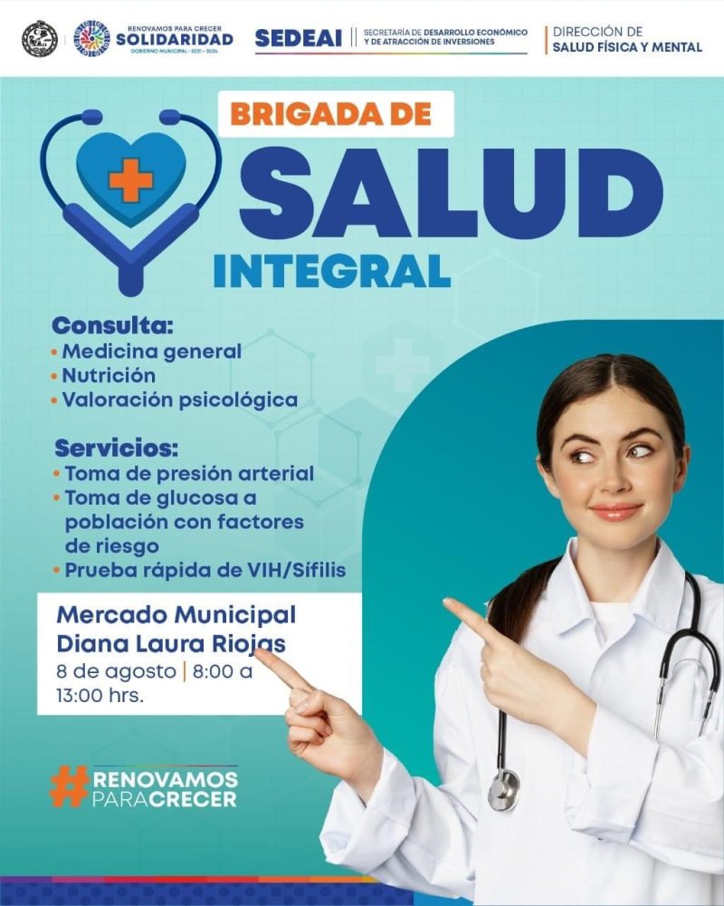 Refuerzan salud de los solidarenses con servicios gratuitos