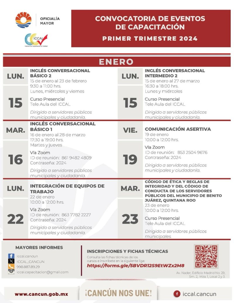 RETOMA GOBIERNO DE BJ CURSOS DE CAPACITACIÓN GRATUITOS ESTE 2024