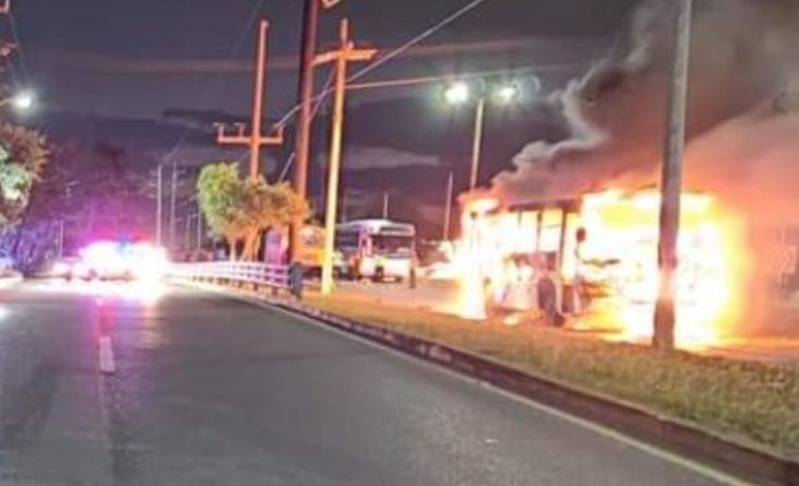 Se incendia un autobús en la avenida Tulum de Cancún