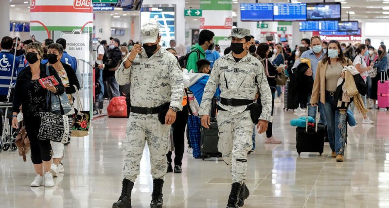 Se reporta una fuerte ausencia de personal militar en la aduana del aeropuerto de Cancún