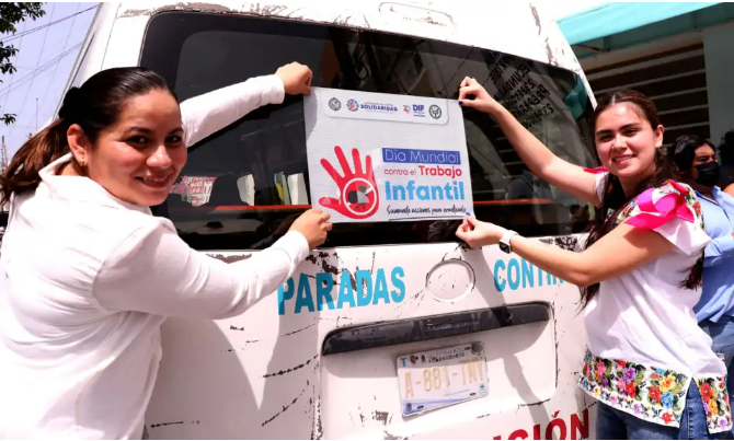 Se unen transportistas y escuelas al DIF de Solidaridad para prevenir el trabajo infantil