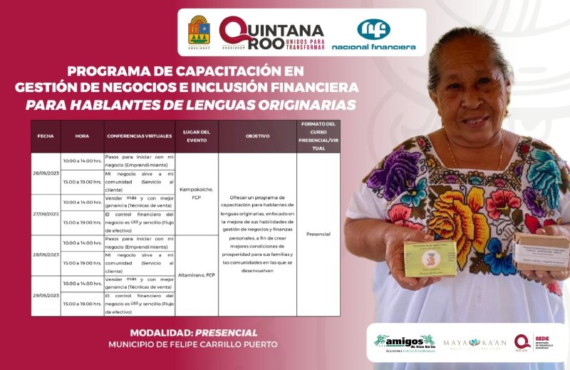 SEDE y NAFIN capacitan en negocios a comunidades mayas