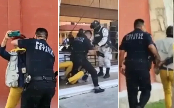 SSP y FGE Quintana Roo van tras policía agresor de periodistas