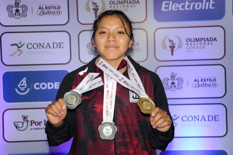 Suma Halterofilia femenil de Quintana Roo más preseas en la Olimpiada Nacional CONADE 2025