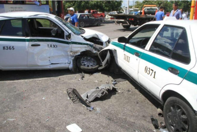 Taxistas de Cancún protagonizan gran parte de los accidentes viales