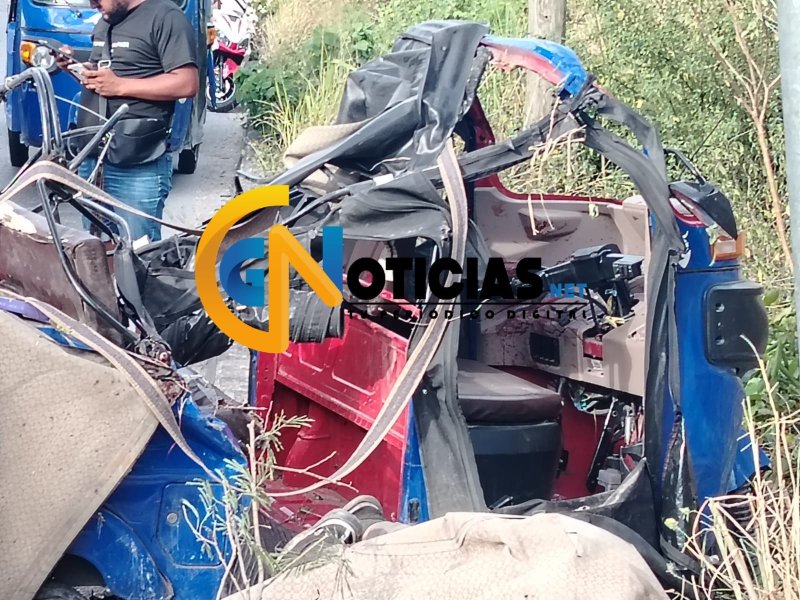 Un muerto y un lesionado fue el saldo de un aparatoso accidente de un mototaxi