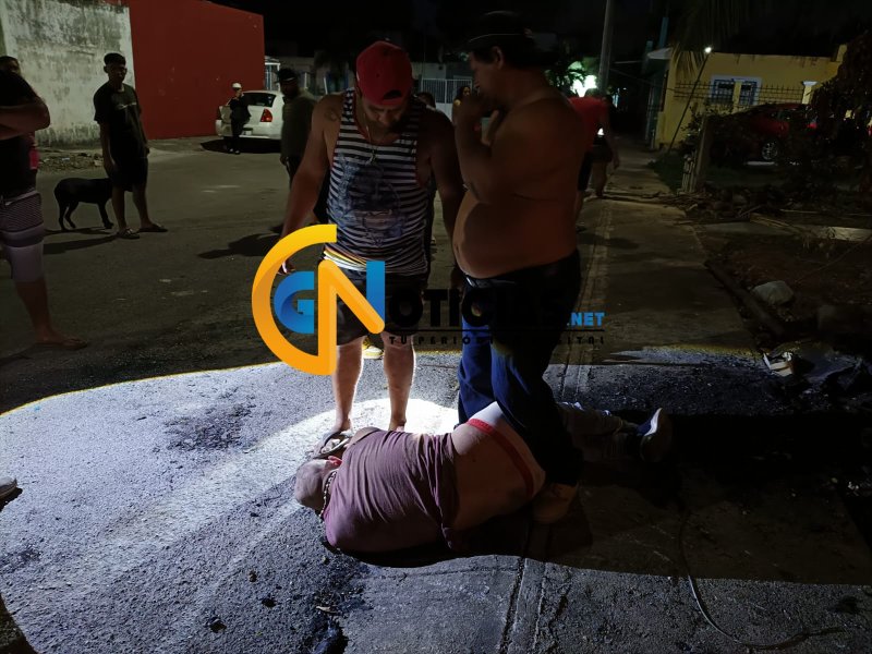 Vecinos cansados de la delincuencia lograron agarrar a un asaltante y otro más se dio a la fuga, en la región 252.