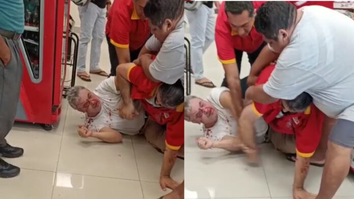 #VIDEO ¡¡De dos a tres caídas!! Se registra pelea campal en OXXO de playa del Carmen