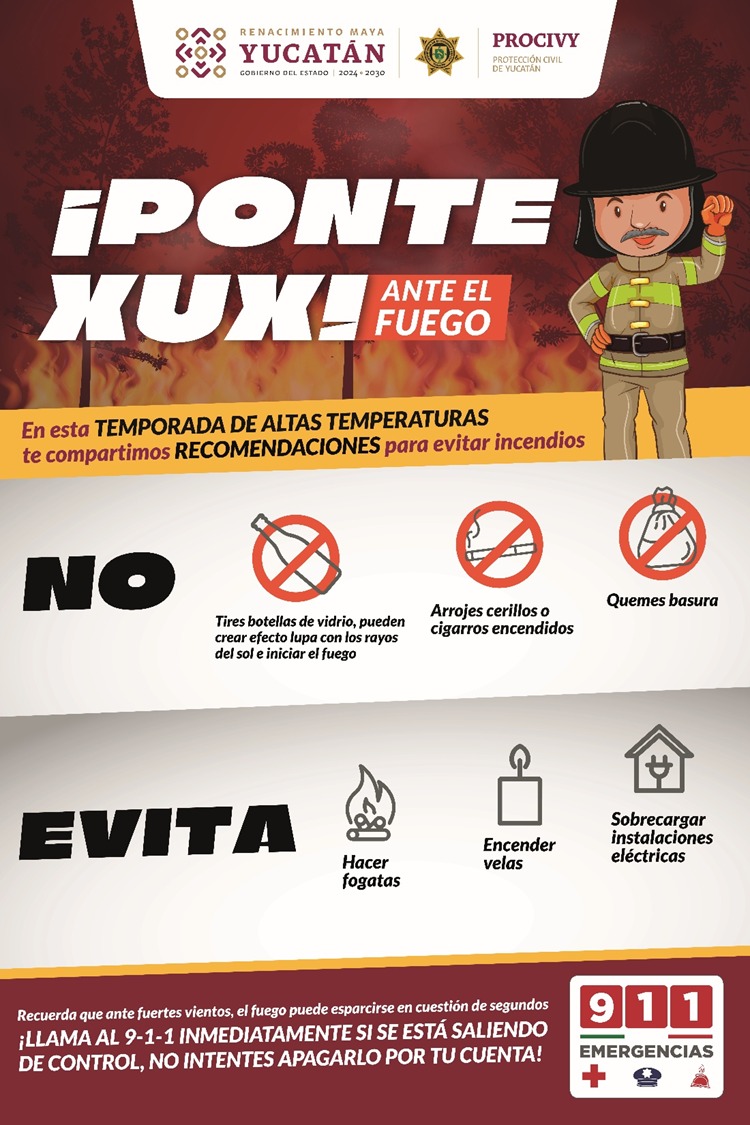 Yucatán preparado para la temporada de incendios