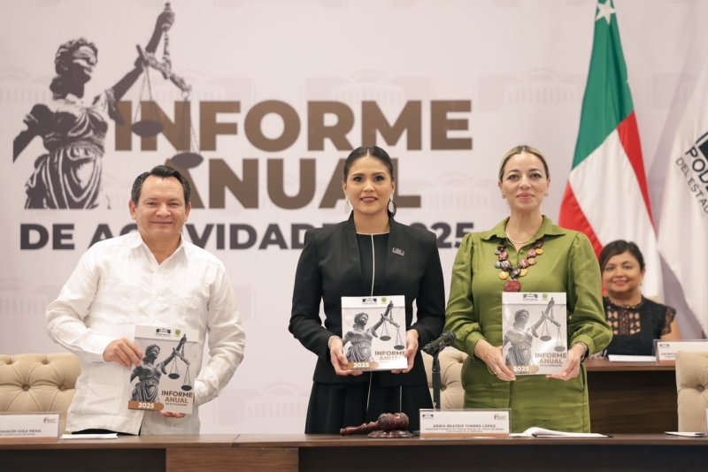 Gobernador Díaz Mena y la magistrada Torres López presentan Informe Anual de Justicia 2025