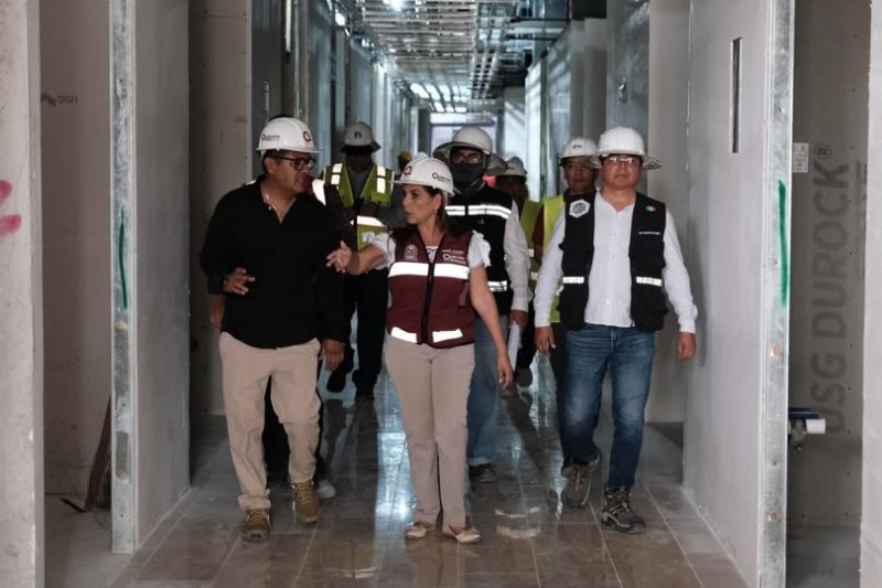 Mara Lezama supervisa ampliación del Hospital General del ISSSTE en Chetumal