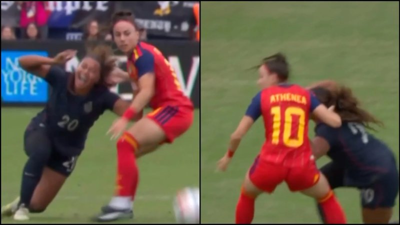 Athenea expulsada por tirar del pelo a jugadora de EE. UU.