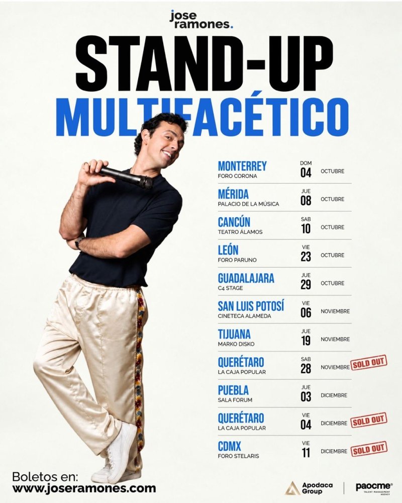 José Ramones llega a Cancún con su stand‑up “Multifacético”